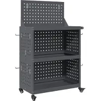vidaXL Chariot à outils avec étagère Anthracite 65 x 35 x 111 cm