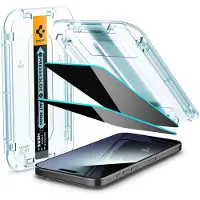 Spigen Protection d'écran en verre trempé GLAStR Privacy Applicator - lot de 2 Apple iPhone 15 Pro