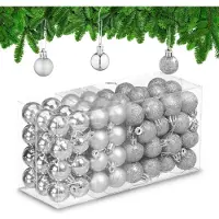 Relaxdays Ensemble de boules de Noël (96x)
