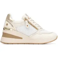 Xti pour femme. 14437901-BEIGE Baskets 144379 beige (36), 3 à 5 cm, Fermeture éclair, Casuel