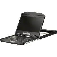 Aten CL3700NW Console LCD FHD WideScreen à deux rails et profondeur ultra courte avec une profondeur de 1U (USB / HDMI), version