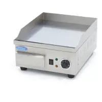 Maxima - Plancha Gastro - chromé lisse - 36 cm - avec bac de récupération