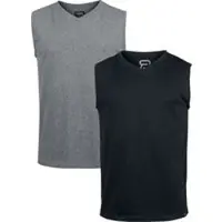 R.e.d. by emp Débardeur de - Lot de 2 Débardeurs - S - XXL - pour Homme - noir/gris foncé - Taille L