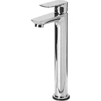 Beliani Mitigeur de lavabo, laiton argenté, 28 cm, finition chromée, monocommande, accessoires, style moderne, salle de bains
