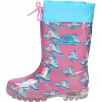 Lico Bottes en caoutchouc 'Powerlight W Blinky' aqua / rose