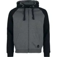 R.e.d. by emp Sweat-shirt zippé à capuche de - Veste à Capuche Bicolore avec Manches Raglan - M - XXL - pour Homme - noir/gris - Taille XXL