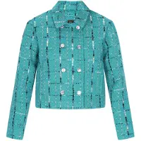 Faina Blazer turquoise / noir / blanc