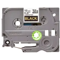 Brother TZe-334 - (12 mm) - Or sur noir - Ruban