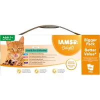 IAMS Cat Delights Adult All Breeds Land&amp;Sea In Jelly 48 X 85 g sachets au gelée