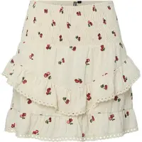 Pieces Jupe 'PCThea' beige / vert / rouge