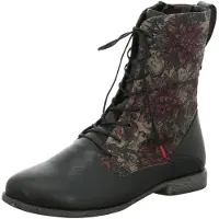 Think! Bottines à lacets 'Agrat' mastic / orange / rose / noir