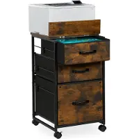 Relaxdays Industrial Rollcontainer 3 Schubladen (40 x 40 x 68 cm)