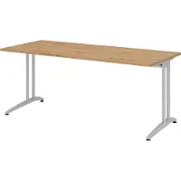 Hammerbacher Bureau C-Fuss 180x80cm chêne cendré (180 x 80 x 72 cm)
