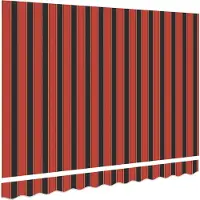 vidaXL , tissu de remplacement pour stores, orange et marron, 235 x 195 cm, polyester