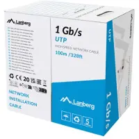 Lanberg LCU6-10CC-0100-S LAN-Ethernet-Netzwerkkabel 1GB/s 100m CCA Kabel gr