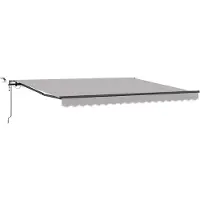 vidaXL , store enroulable gris clair, 400 x 350 cm, polyester