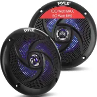 Pyle Offroad 100Watt Led Haut-Parleurs De Voiture Éclairés Résistants Aux Conditions