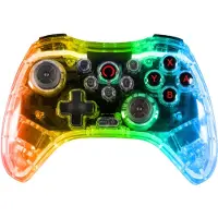 Konix Manette sans fil Crystal pour Nintendo Switch. Compatible avec Switch OLED, PC et PS4.