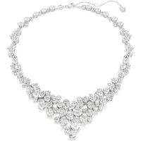 Swarovski Collier Constella, Tailles Variées, Fermoir, Blanc, Métal Rhodié