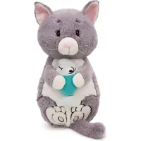 Nici Doudou chat avec poisson 40 cm chat en peluche