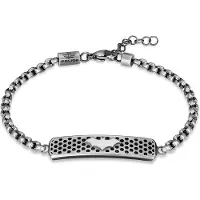 Police Batarang Bracelet Argenté Homme