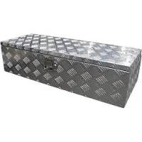 Novio Coffre de rangement en aluminium pour remorque Toolbox Aluminium 900 x 380 x 230