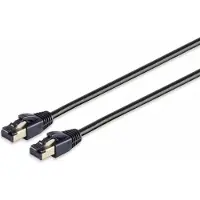S-Impuls Câble patch Helos F/FTP Cat 8.1 noir 10,0m -Paire torsadée, double blindage, 4 x 2 x AWG 26