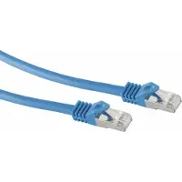Markenlos Câble patch RJ45 avec câble brut CAT 7 PIMF bleu 2m