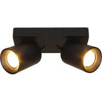 Artdelight Spot noire Megano 2 lumières