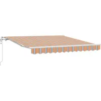 vidaXL Store à rallonge multicolore 300 x 250 cm en tissu et aluminium