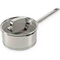 ELLE Gourmet Casserole moderne en acier inoxydable avec couvercle - Ø 16 cm - Faitout - sans PFAS - Induction