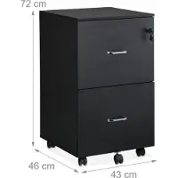 Relaxdays Conteneur roulant (43 x 46 x 72 cm)