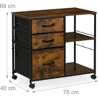 Relaxdays Rollcontainer (75 x 40 x 68 cm)