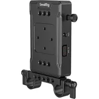 SmallRig 3498B Plaque d'adaptation de batterie pour montage en V (version de base) avec pince à tige double