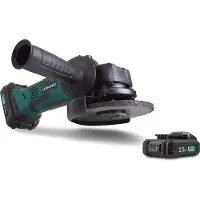 Vonroc Accu Angle Grinder - VPower 20V - Ø115MM - Incl. 2x 2.0Ah battery, charger, side handle & bag