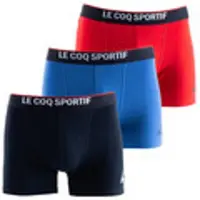 Le coq sportif Pyjamas / Chemises de nuit Lot de 3 boxers Coton Stretch hommes - Bleu - T3