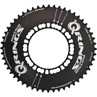 Rotor Q Rings 110 Bcd Outer Aero Chainring Noir 50t