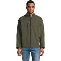 SOL's Veste Homme Zipp?e Softshell Relax Vert Miltaire - Sol's 46600 - Taille S