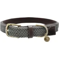 Kentucky Nylon Plaited Dog Collar Marron 44-54 cm