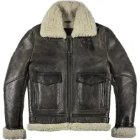 Helstons Bombardier Thunder Leather Jacket Marron 3XL Homme