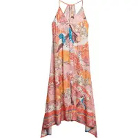 Superdry Femme Robe Imprimée en Jacquard à Ourlet en Pointes Pink Taille: 36