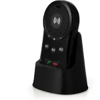 Fysic FXA-100 - Bouton d'appel d'urgence avec traceur GPS pour seniors, noir