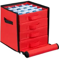 Relaxdays Weihnachtskugel-Aufbewahrungsbox