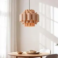 LumenXL Lampe suspendue moderne Xylo en aspect bois