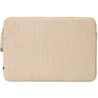 Selencia Pochette ordinateur velours côtelé 15-16 pouces - Beige