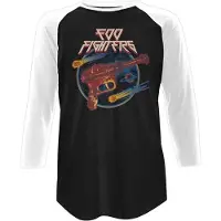 Foo Fighters T-Shirt à manches longues Ray Gun Noir et BlancXL