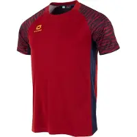 Stanno Maillot Bolt à manches courtes pour homme - Rouge foncé / Bleu marine