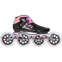 Powerslide Roller Accel Race 110/100, noir et rose, taille 39 (hommes et femmes), noir et rose, taille 39