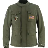 Helstons Von Dutch X Warrior blouson textile moto, vert, L