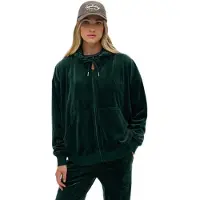 Superdry pour femme. W2012544A Cache-nez en velours Country Club vert (S), Casuel, Polyester